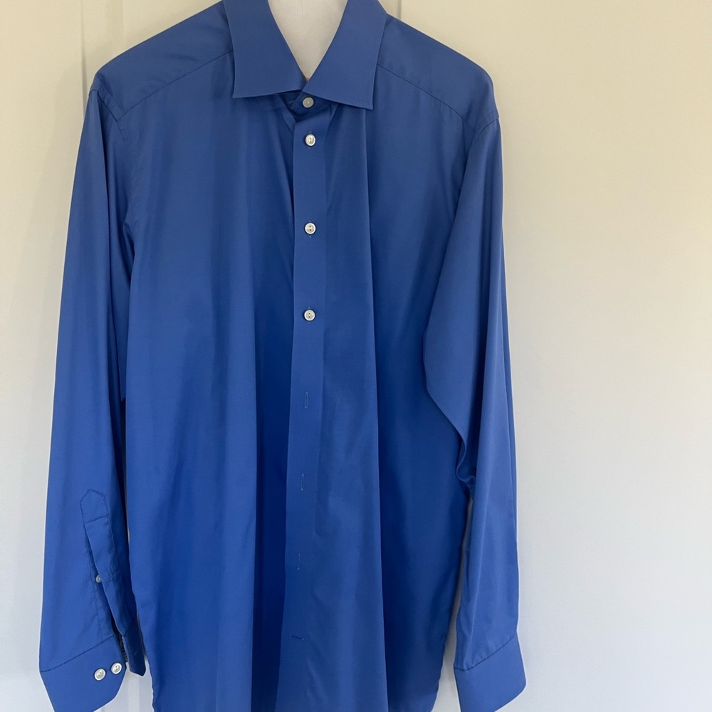 Eton Men's Vibrant Blue Dress Shirt - Picture 3 of 4